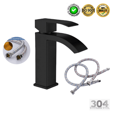 MEZCLADORA BAJA PARA BAÑO XM M304-81290 ACERO INOXIDABLE NEGRO
