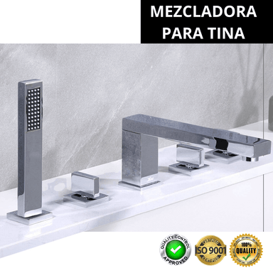MEZCLADORA DE LUJO MY314800 ACERO INOXIDABLE PARA TINA PLATEADO