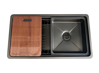 LAVADERO DE COCINA DE LUJO US30401E-7843 ACERO INOXIDABLE PLOMO OSCURO