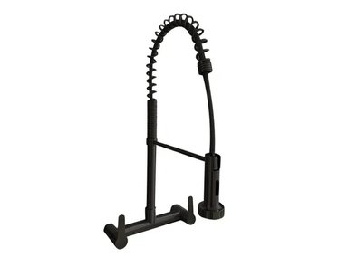 MEZCLADORA DE PARED EN ACERO 304 NEGRO MATE