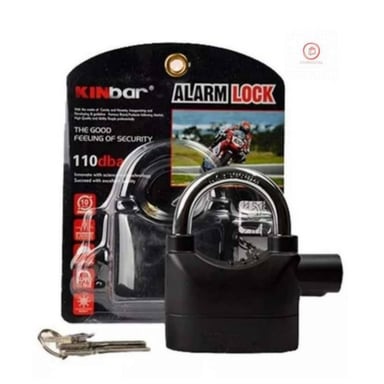 CANDADO SEGURIDAD CON ALARMA MOTO BICICLETAS SCOOTER PUERTAS - 3