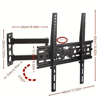 RACK MOVIBLE PARA TV SOPORTE PLEGABLE DE TELEVISOR DE 26 A 55 PULGADAS - 2