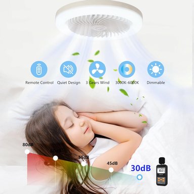 FOCO VENTILADOR DE TECHO GIRATORIO AJUSTABLE 30W CONTROL Y FRAGANCIA - 2