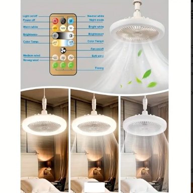 FOCO VENTILADOR DE TECHO GIRATORIO AJUSTABLE 30W CONTROL Y FRAGANCIA - 4