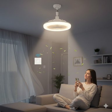 FOCO VENTILADOR DE TECHO GIRATORIO AJUSTABLE 30W CONTROL Y FRAGANCIA - 5