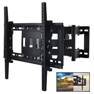RACK TV SOPORTE MÓVIL PLEGABLE 3 GIROS(DOBLE BRAZO)40' 80' -NEGRO - 1