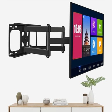 RACK TV SOPORTE MÓVIL PLEGABLE 3 GIROS(DOBLE BRAZO)40' 80' -NEGRO - 2