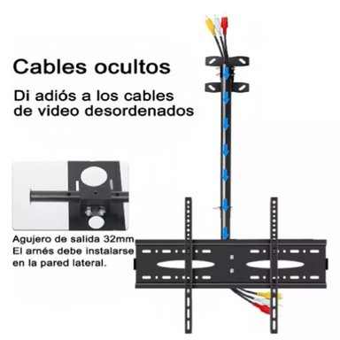 RACK 32 A 72 PULGADAS DE TECHO PARA TV COLGANTE O PARED NEGRO - 3