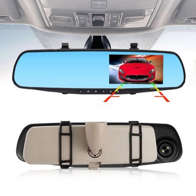 CAMARA AUTO DUAL DELANTERA TRASERA ESPEJO RETROVISOR - 3