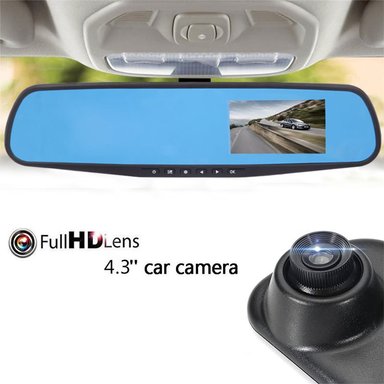 CAMARA AUTO DUAL DELANTERA TRASERA ESPEJO RETROVISOR - 5