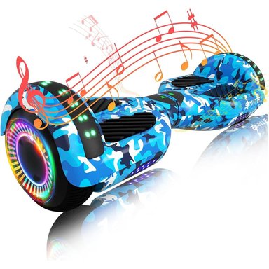 SCOOTER ELÉCTRICO LED Y MÚSICA SMART BALANCE HOVERBOARD SIMATE CELESTE - 1