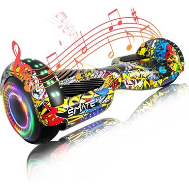 SCOOTER ELÉCTRICO LED Y MÚSICA SMART BALANCE HOVERBOARD SIMATE MULTICOLOR - 1