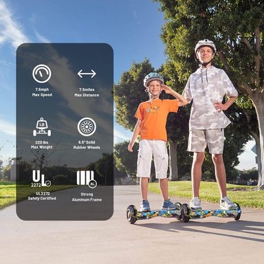 SCOOTER ELÉCTRICO LED Y MÚSICA SMART BALANCE HOVERBOARD SIMATE MULTICOLOR - 4