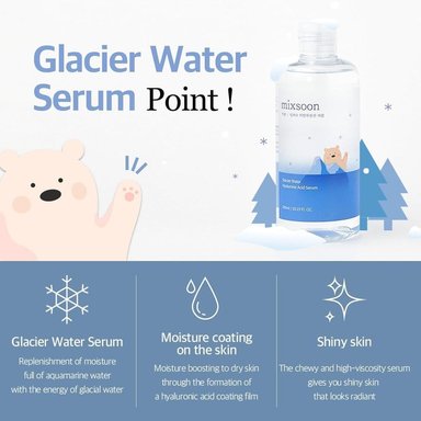 MIXSOON SÉRUM DE AGUA GLACIAR Y ÁCIDO HIALURÓNICO 300 ML – KOREA SKIN CARE - 2