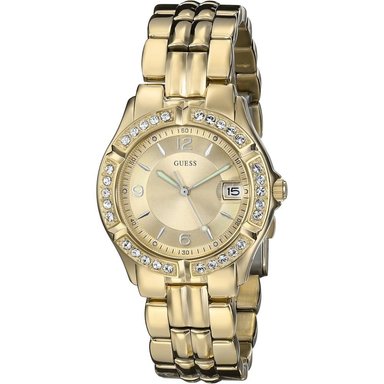 GUESS GOLD U85110L1 reloj para mujer con pulsera metálica tipo brazalete | Dorado/Champán