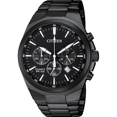 CITIZEN AN8175-55E RELOJ DE CUARZO CLÁSICO PARA HOMBRE EN ACERO INOXIDABLE | NEGRO - 1