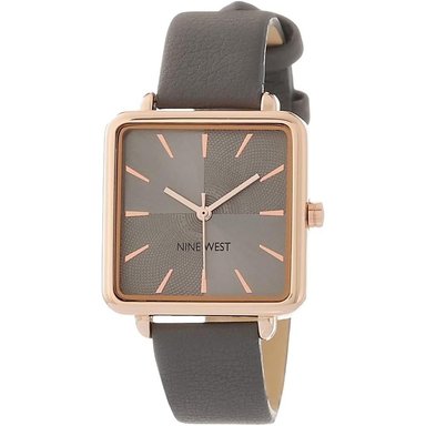 NINE WEST NW/2670GPWT RELOJ PARA DAMA CON CORREA ELEGANTE | GRIS/ORO ROSA