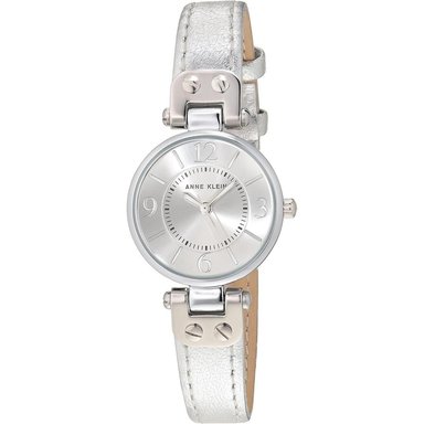 ANNE KLEIN 109442CHHY RELOJ PARA MUJER CON CORREA DE CUERO | PLATEADO
