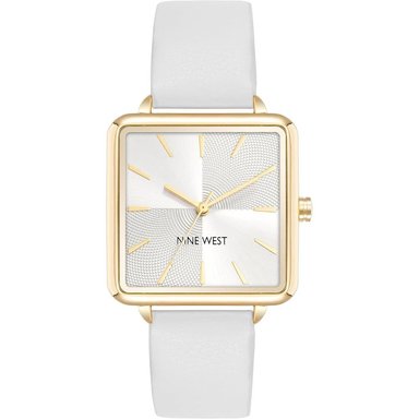 NINE WEST NW/2670GPWT RELOJ PARA DAMA CON CORREA ELEGANTE | BLANCO/DORADO