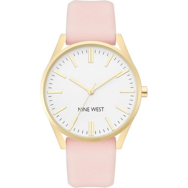 NINE WEST NW/1995SVBK RELOJ ELEGANTE CON CORREA | ROSA, DORADO