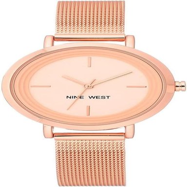 NINE WEST NW/2146RGRG RELOJ FEMENINO CON CORREA DE MALLA | ORO ROSA