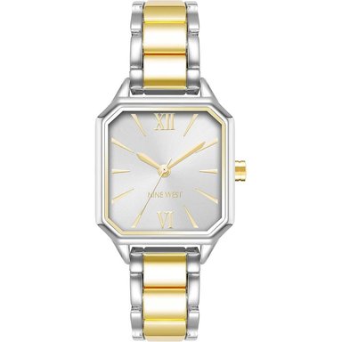 NINE WEST NW/2903SVSV RELOJ PARA DAMA CON DISEÑO CLÁSICO Y CORREA METÁLICA | PLATEADO/DORADO