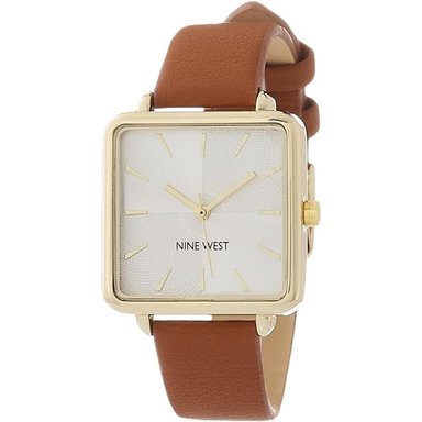 NINE WEST NW/2670GPWT RELOJ PARA DAMA CON CORREA ELEGANTE | MARRÓN/ORO