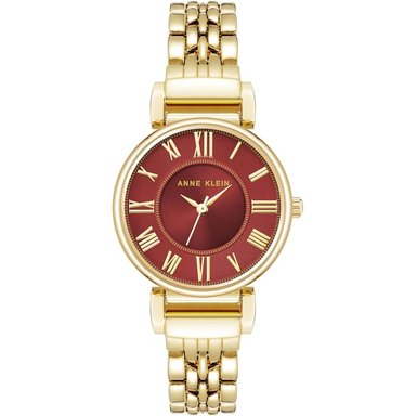 ANNE KLEIN AK/2159SVSV RELOJ PARA MUJER CON PULSERA METÁLICA | GOLD/RED