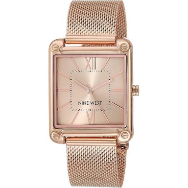 NINE WEST NW/2090CHGB RELOJ FEMENINO CON CORREA TIPO MALLA | ORO ROSA - 2