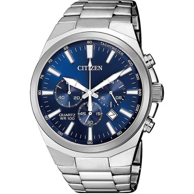 CITIZEN AN8170-59L RELOJ DE CUARZO CLÁSICO PARA HOMBRE EN ACERO INOXIDABLE | PLATEADO/AZUL