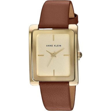 ANNE KLEIN AK/2707TTTN RELOJ PARA DAMA CON CORREA DE PIEL | MARRÓN MIEL/ORO