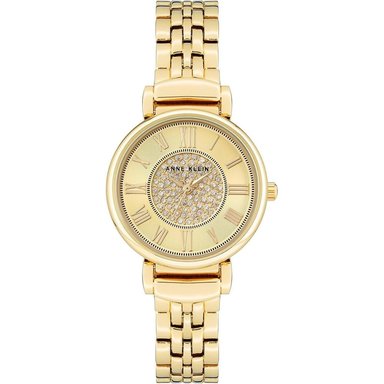 ANNE KLEIN AK/2159SVSV RELOJ PARA MUJER CON PULSERA METÁLICA | GOLD/CRYSTALS