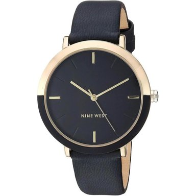 NINE WEST NW/2346GPGN RELOJ PARA DAMA CON CORREA CLÁSICA | NEGRO/ORO