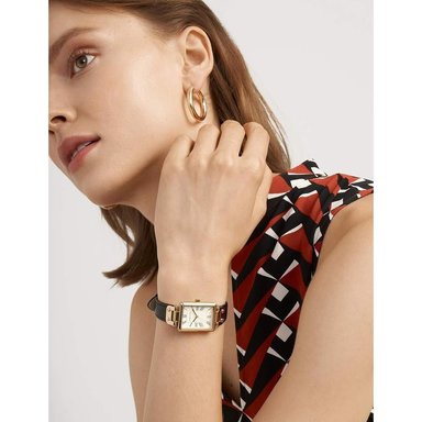 ANNE KLEIN AK/3752 RELOJ FEMENINO CON CORREA DE PIEL | NEGRO/ORO - 3