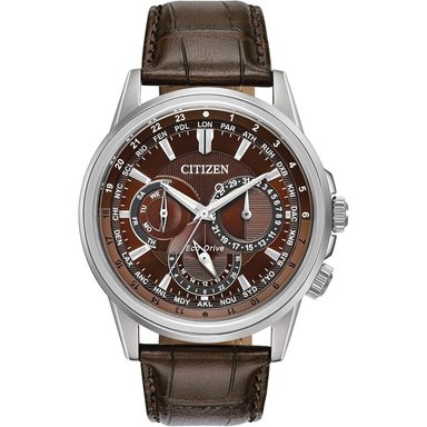 CITIZEN BU2021-51L RELOJ ECO-DRIVE PARA HOMBRE CON CALENDARIO Y CRONÓGRAFO | BROWN/SILVER