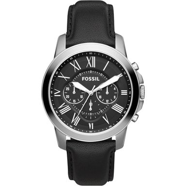 FOSSIL ME3099 RELOJ GRANT PARA HOMBRE CON CRONÓGRAFO Y CORREA DE CUERO | BLACK/SILVER