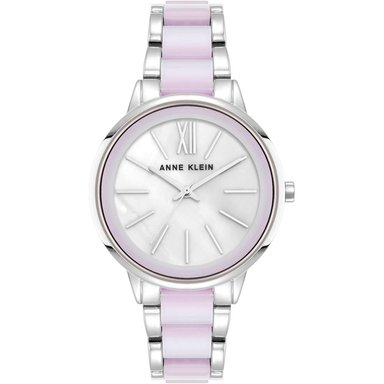 ANNE KLEIN AK/1413LBSV RELOJ PARA MUJER CON PULSERA DE RESINA | PLATEADO