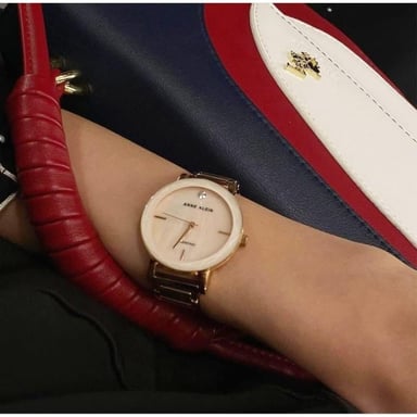 ANNE KLEIN AK/1362GNRG RELOJ PARA DAMA CON DIAMANTE GENUINO | ORO ROSA/ROSADO - 3
