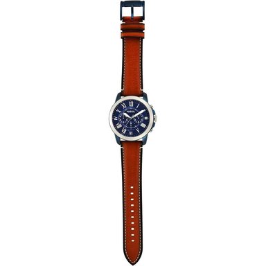 FOSSIL ME3099 RELOJ GRANT PARA HOMBRE CON CRONÓGRAFO Y CORREA DE CUERO | SILVER/BLUE - 3
