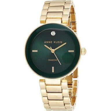 ANNE KLEIN AK/1362GNRG RELOJ PARA DAMA CON DIAMANTE GENUINO | DORADO/VERDE