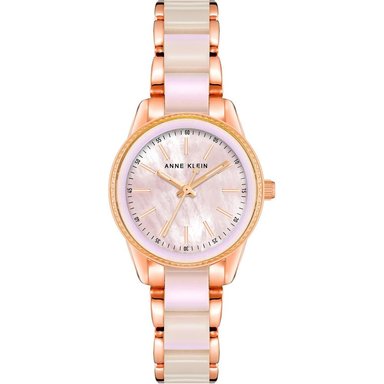ANNE KLEIN AK/3212LPRG RELOJ DE PULSERA DE RESINA PARA MUJER | ORO ROSA/ROSA RUBOR