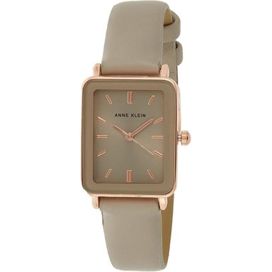 ANNE KLEIN AK/3702 RELOJ ELEGANTE CON CORREA PARA MUJER | GRIS PARDO/ORO ROSA.