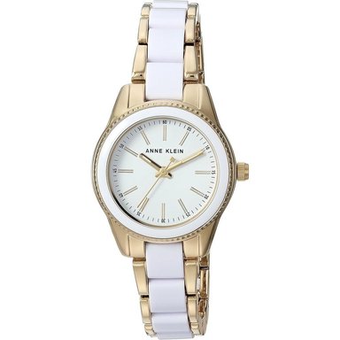 ANNE KLEIN AK/3212LPRG RELOJ DE PULSERA DE RESINA PARA MUJER | BLANCO/DORADO