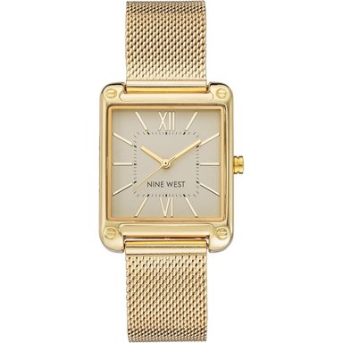 NINE WEST NW/2090CHGB RELOJ FEMENINO CON CORREA TIPO MALLA | ORO