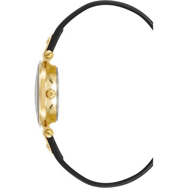 ANNE KLEIN 109442CHHY RELOJ PARA MUJER CON CORREA DE CUERO | NEGRO, DORADO (BLACK/GOLD-TONE) - 3