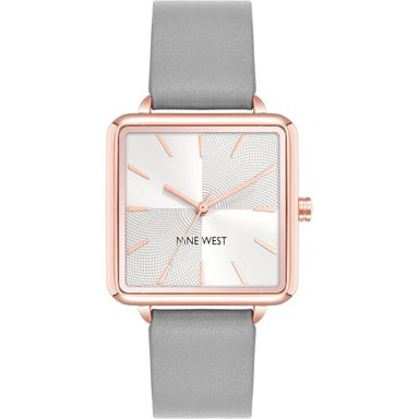NINE WEST NW/2670GPWT RELOJ PARA DAMA CON CORREA ELEGANTE | GRIS/ORO ROSA