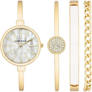 ANNE KLEIN AK/1470GNST RELOJ FEMENINO CON SET DE PULSERAS | ORO - 2