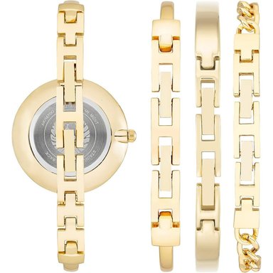 ANNE KLEIN AK/1470GNST RELOJ FEMENINO CON SET DE PULSERAS | ORO - 4