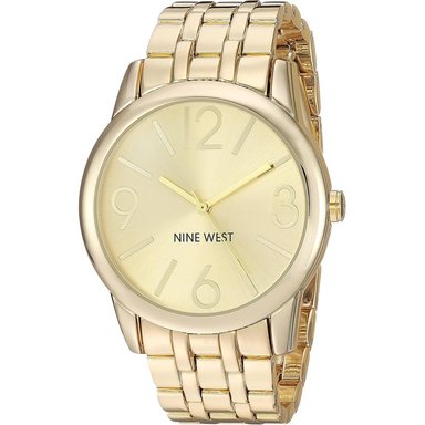 NINE WEST NW/1578CHGB RELOJ FEMENINO CON BRAZALETE ELEGANTE | ORO
