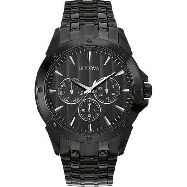 BULOVA RELOJ CLÁSICO PARA HOMBRE DE CUARZO MULTIFUNCIÓN CON ESFERA NEGRA | NEGRO